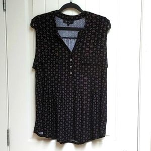 Lily Morgan Black flattering sleeveless blouse top shirt 1X plus size
